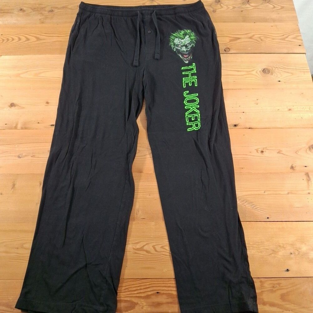 Xxl The Joker Pajama Pants Black Mens